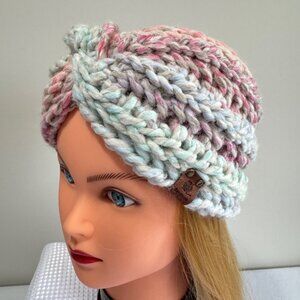 HANDMADE Chunky Twist Ribbed Crochet Ear Warmer Headband